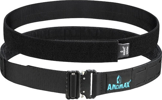 Amomax Molle Ιμάντας Στρατιωτική Ζώνη Επιχειρησιακή Μαύρη 44.5mm
