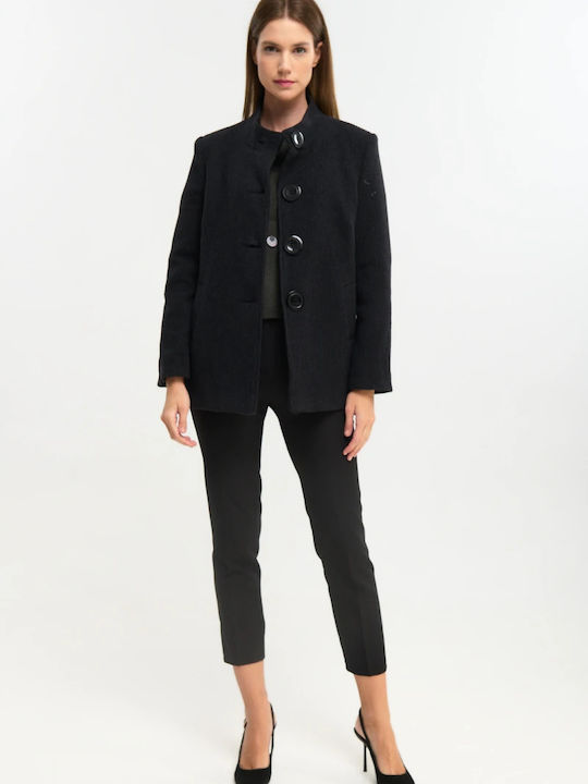 Fibes Kurz Damen Blazer Black