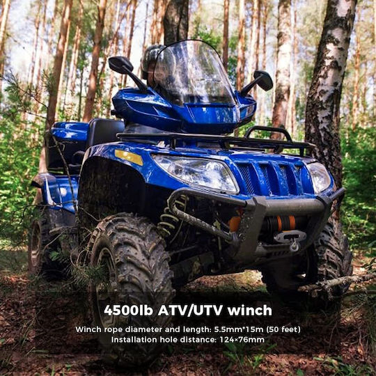 Electric Troliu Auto 4x4 12V cu Capacitate de Tracțiune 2045kg