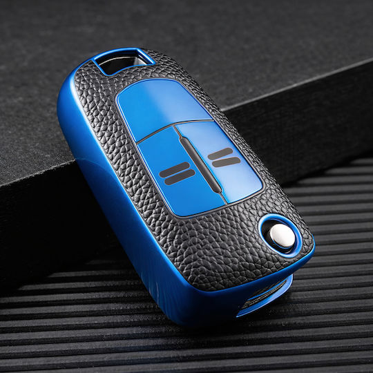 Protective TPU Car Key Case Opel Black Blue