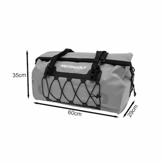 Motowolf Motorcycle Tail Bag Waterproof 66lt Khaki