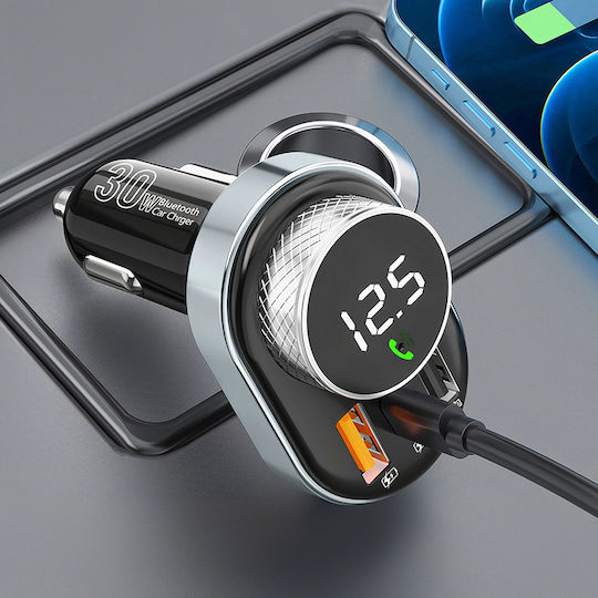 Proove Car Charger Fm Modulator Fmsl30110001 Usb Type-c U-disk Tf Bluetooth 5.4 Fast Charge 30w Black