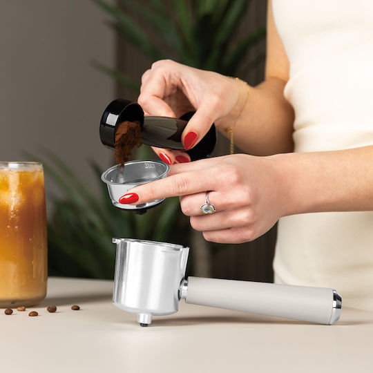 Berlinger Haus Μηχανή Espresso 950W Πίεσης 20bar Λευκή BH-9859