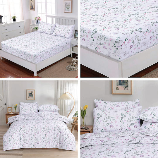 Casa Colori Сет Калъфки за Възглавници с корица за плик Floral 50x70см.