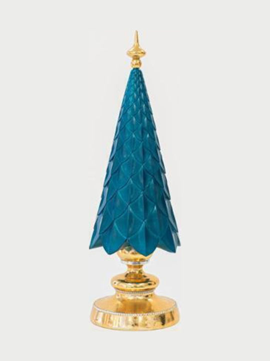 Weihnachtsdekoration Baum 38cm Petrol Blau