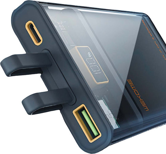 WK Power Bank 20000mAh 20W Mit USB-A Ausgangsanschlüsse Und USB-C Ausgangsanschlüsse Transparent