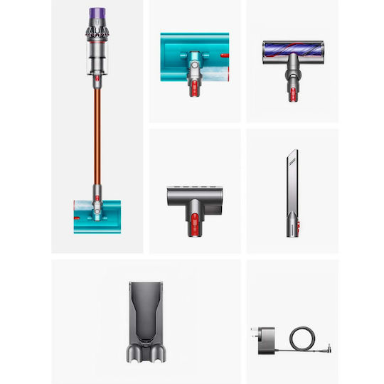 Dyson V10 Cyclone Submarine Επαναφορτιζόμενη Σκούπα Stick 15V Ασημί