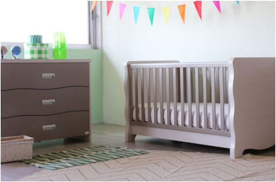 Bellatrix Dulap cu Sertare pentru Bebeluși cu 3 Sertare Albă 105x55x90cm