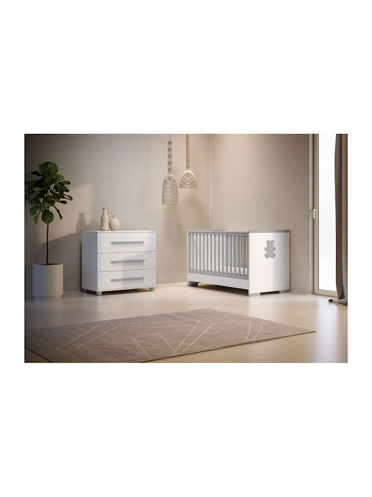 Smart Baby Dresser with 3 Drawers White 94x51x88cm