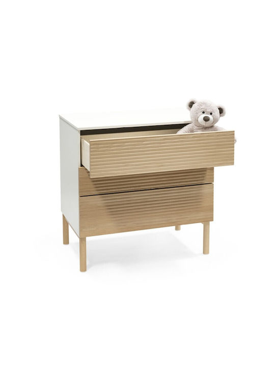 Sleepi Baby Dresser with 3 Drawers Brown 88x53.7x88.5cm