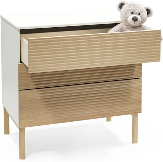 Sleepi Dulap cu Sertare pentru Bebeluși cu 3 Sertare Maro 88x53.7x88.5cm