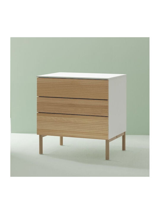 Sleepi Baby Dresser with 3 Drawers Brown 88x53.7x88.5cm