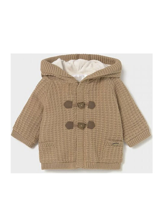 Kinderstrickjacke Baumwolle mit Kapuze BEZ