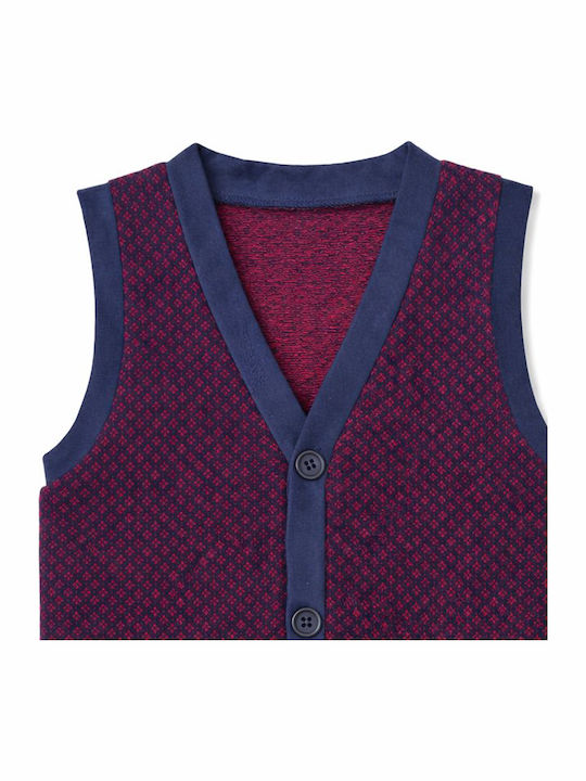 Kids Vest Burgundy