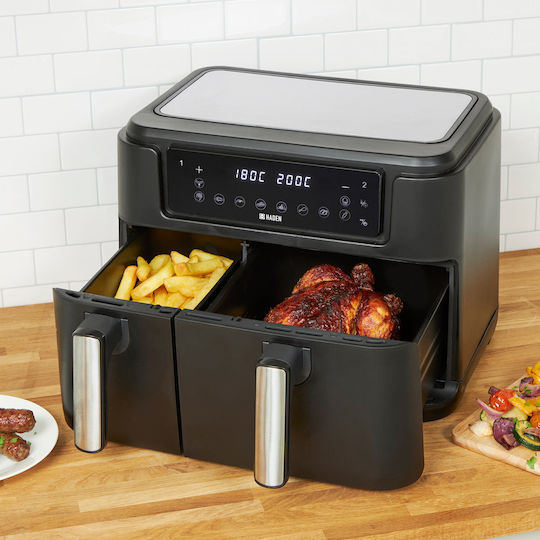 Haden Air Fryer with Double Detachable Bucket 9.5lt Black