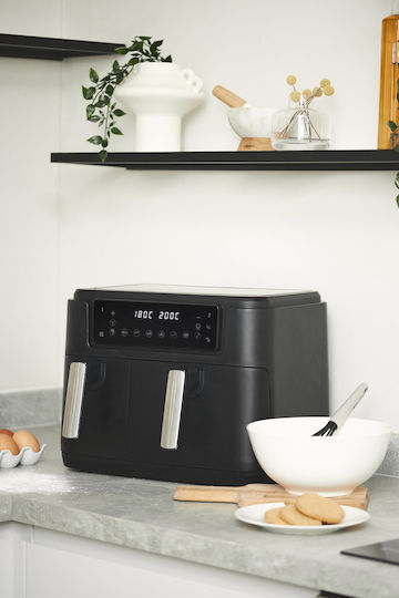 Haden Air Fryer with Double Detachable Bucket 9.5lt Black