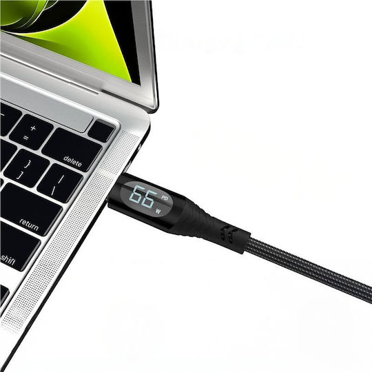 Mobile Origin USB 2.0 Cable USB-C male - USB-A 66W PD Μαύρο 1.5m
