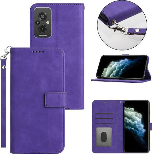 Wallet Synthetic Leather / Silicone Purple (Moto G23)