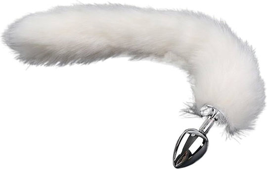 Lovetoy Πρωκτική Σφήνα Fox Tail Metal Λευκή