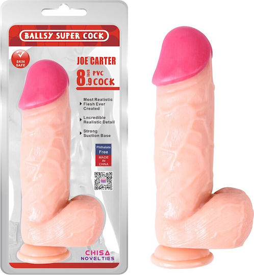 Glass Dildo with Balls and Suction Cup 23cm