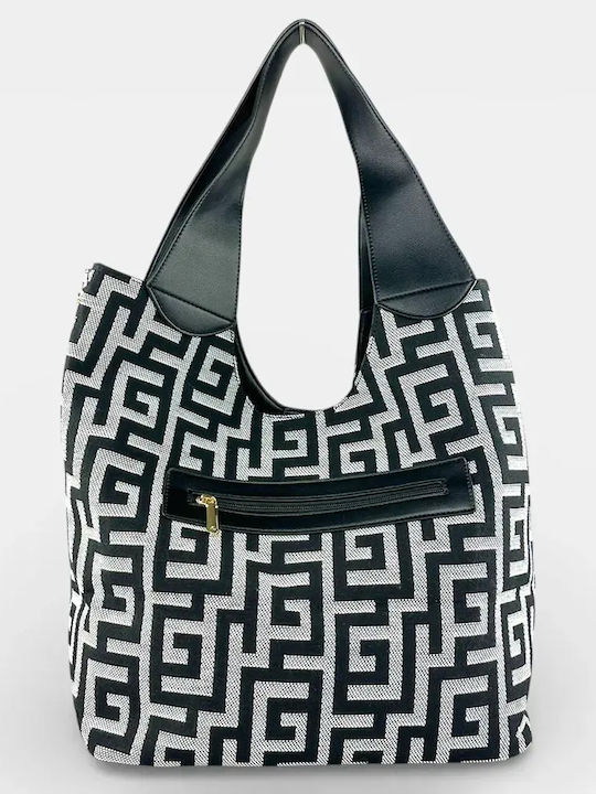 Set Damentasche Shopper Schultertasche Schwarz