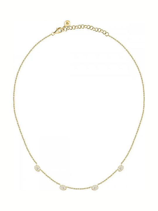 Morellato Necklace Pave Gold Plated Silver 925 Zircon Sazb02