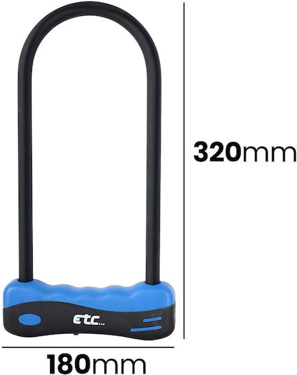 Avizar U-shaped Double Lock Keys Bicycle Motorcycle Black Blue