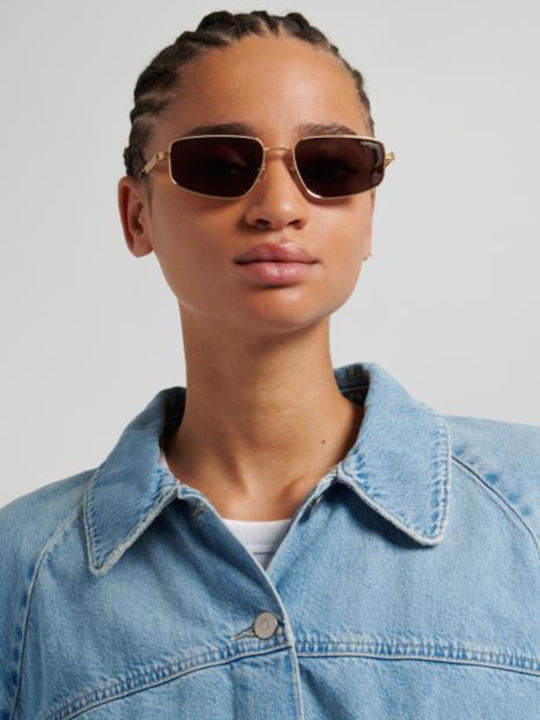 Carrera Unisex Ochelari De Soare Cu Ramă Metalică Auriu Și Lentile Gri 3087/S LPE/3X
