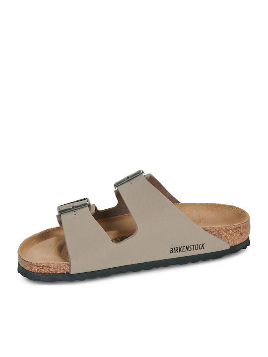 Women's Flat Sandals Beige Narrow Fit
