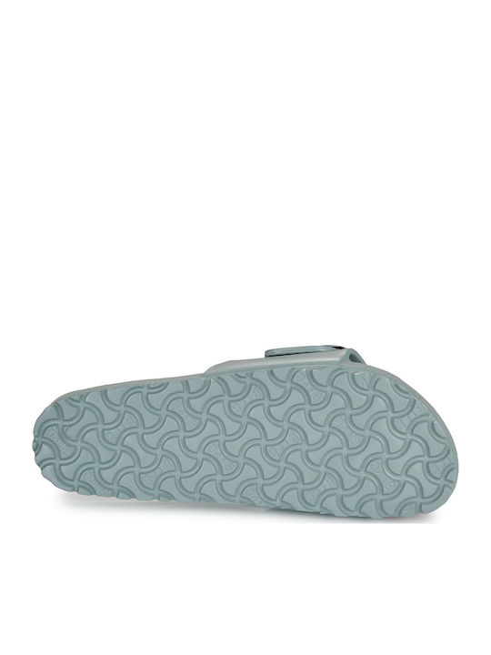 Madrid Big Buckle Slides in Blue Colour