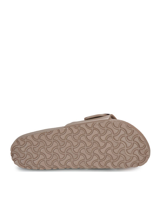 Madrid Big Buckle Eva Slides σε Μπεζ Χρώμα