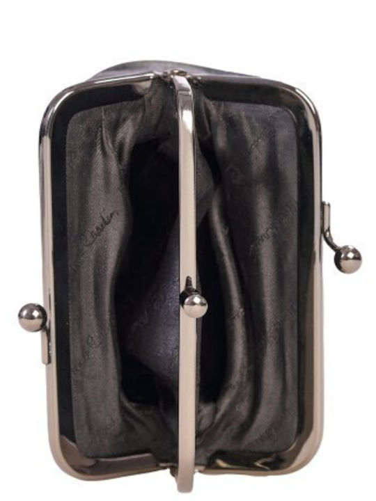 Small Leather Women's Wallet Coins Black