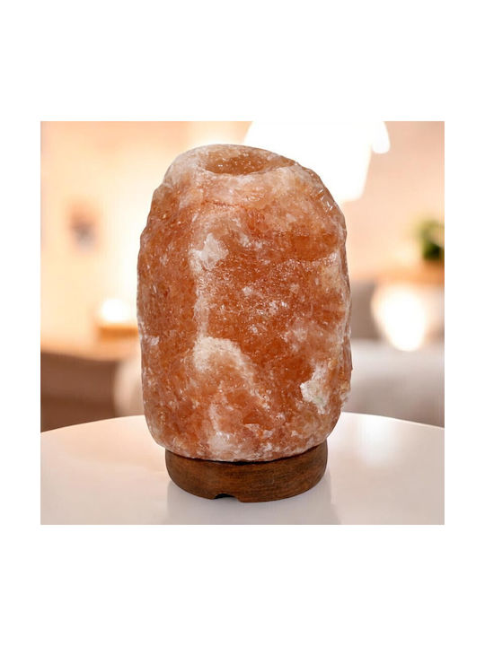 Lustră Decorativă Sare Himalaya cu Soclu pentru Bec E14 Bej