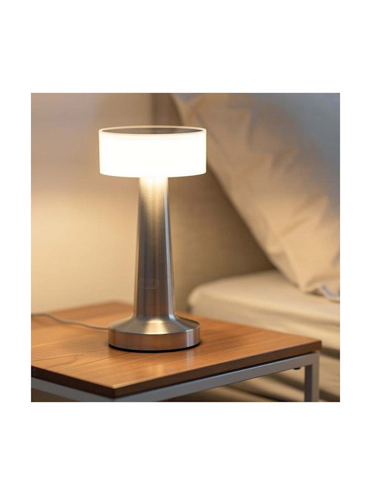 Avizar Wireless Touch Led Ambient Lamp 3 Light Modes Silver