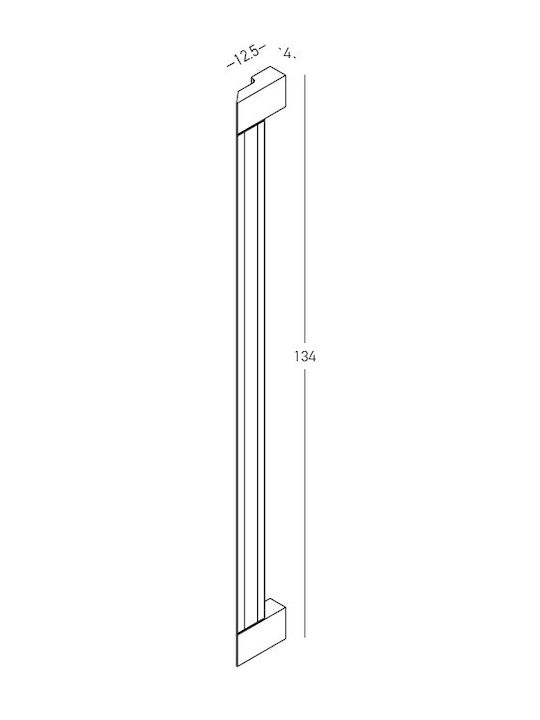 Zambelis Lights Wall-Mounted Linear LED Light IP54 36W