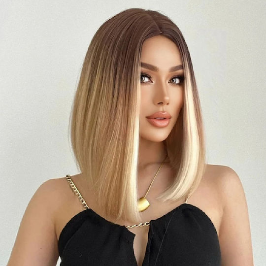 Animis Beauty Perucă cu Păr Sintetic în Blondă Culoare 45cm