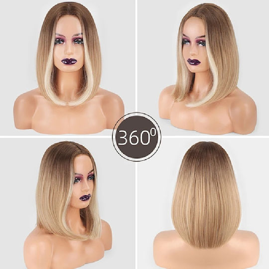Animis Beauty Perucă cu Păr Sintetic în Blondă Culoare 45cm