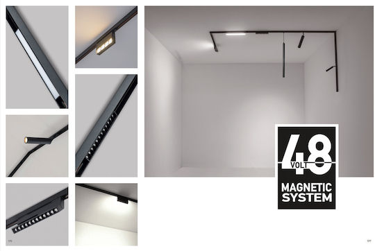 Magnetic Recessed Track Light 48v 3m White N 2084w-3