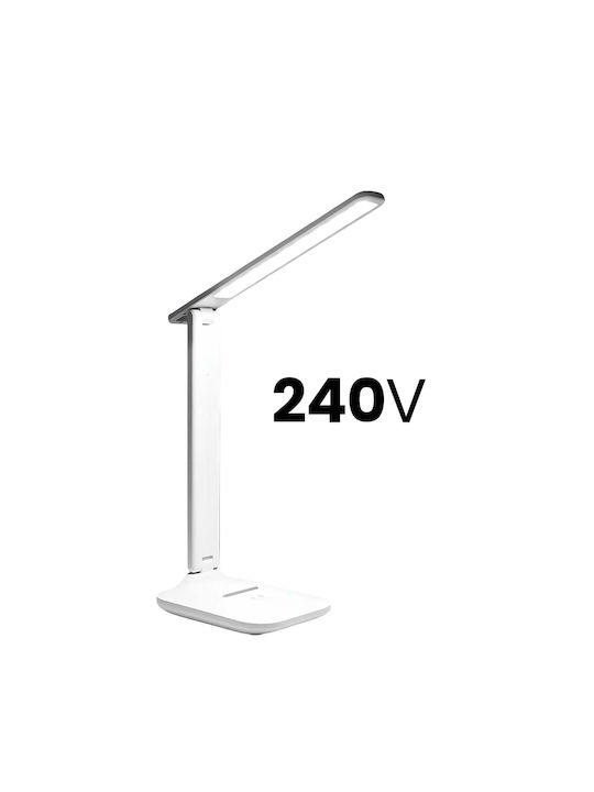 Avizar 7w Led Desk Lamp 2000 Hours 3 Adjustable Foldable Temperatures White