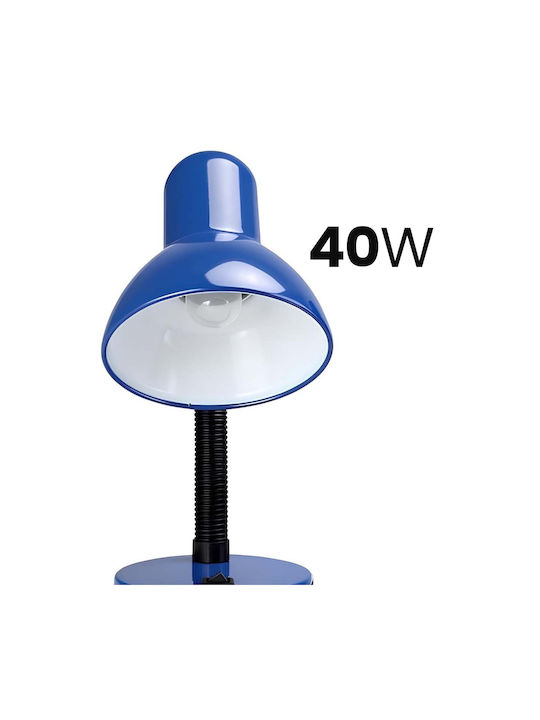 Avizar Adjustable Table Lamp Compatible E27 40w Flexible Arm Switch Black Blue
