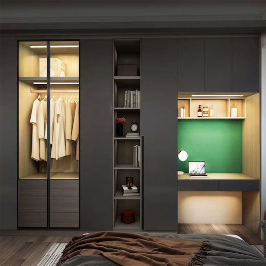 Dasbo Lampă Slim Led Cu Senzor De Mișcare Montare Magnetică Leduri Puternice Wireless Usb Reîncărcabilă Baterie Alb Cald Alb Rece 3 Moduri De Iluminare 3000k-6000k Bucătărie Hol Dressing Garaj Lungime 60 Cm