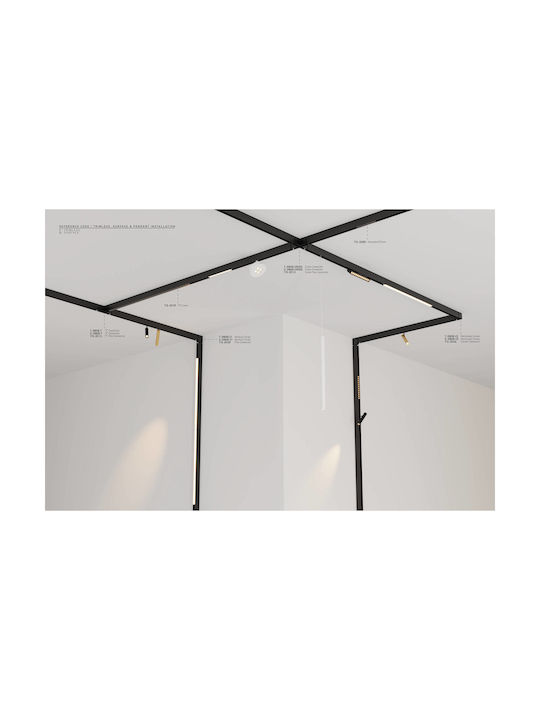 Zambelis Lights Единично LED Топло бяло Спот в Черен Цвят