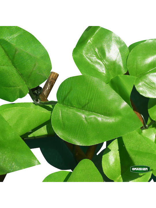 Grasher Artificial Foliage in Trellis with double leaf and wooden pergola 1x2m