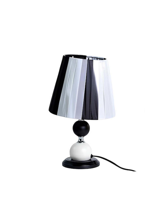Avizar E27 Base Led Table Lamp Dimmer Fabric Lampshade Black White