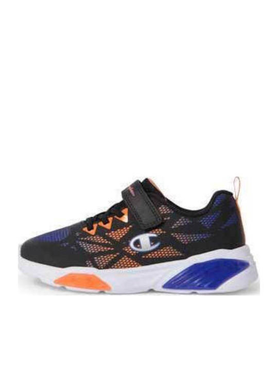 Kids Sneakers With Hoop & Loop Closure Black