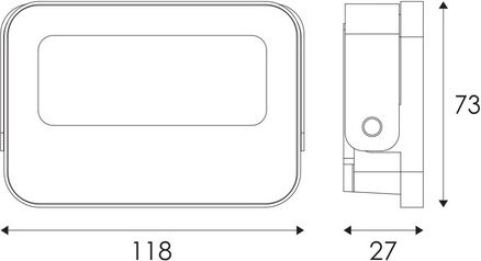 Aca Στεγανός Προβολέας LED 10W Ρυθμιζόμενο Λευκό IP66