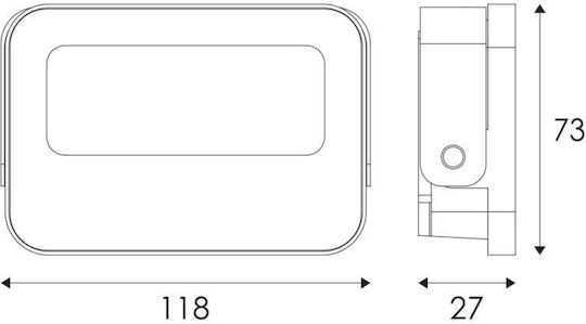 Aca Proiector LED Etanș 10W Alb Cald 3000K IP66