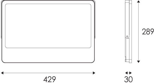 Aca Водоустойчив LED Прожектор 300W Студено Бяло 6500K IP66
