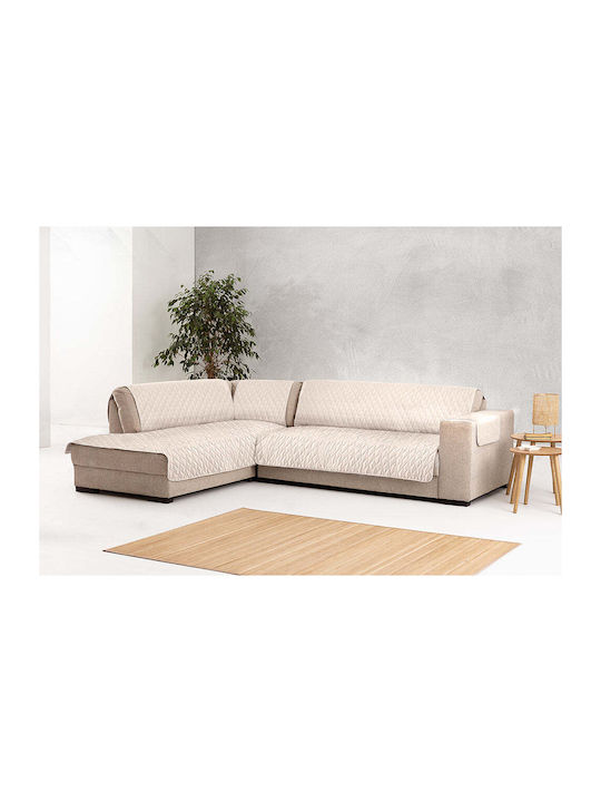 Sofazip Husă Elastică Canapea de colț Cappuccino 1buc SZMATLATSPCAPP16060DR
