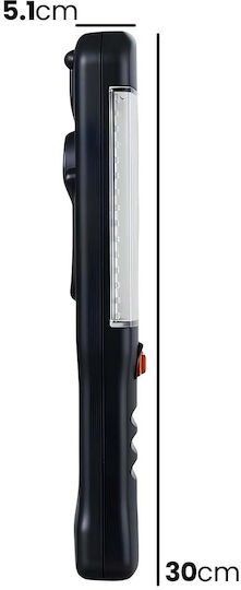 Avizar 5w 3600mah Акумулаторна LED Работна Лампа 360° Въртяща Кука Черна